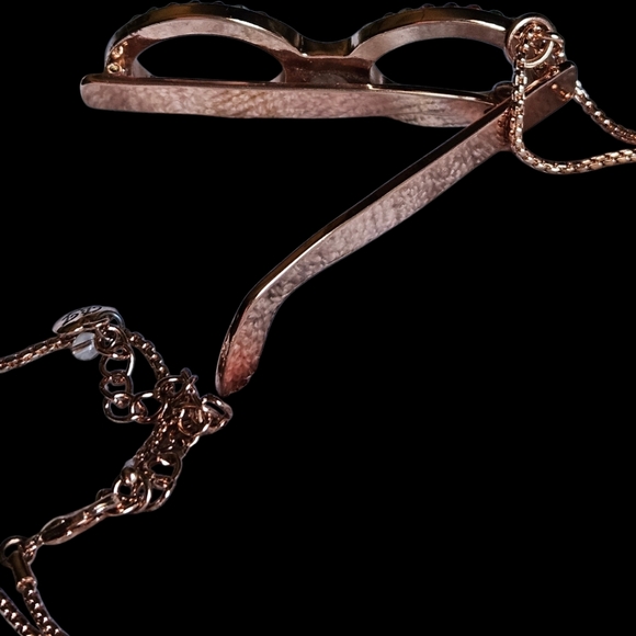 👓💖🦋Betsey 100% Authentic Multicolor Crystal Glasses Pendant Necklace - NWOT - Picture 8 of 12